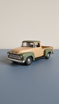 1:24 scale vintage pickup truck with wood grain bed
