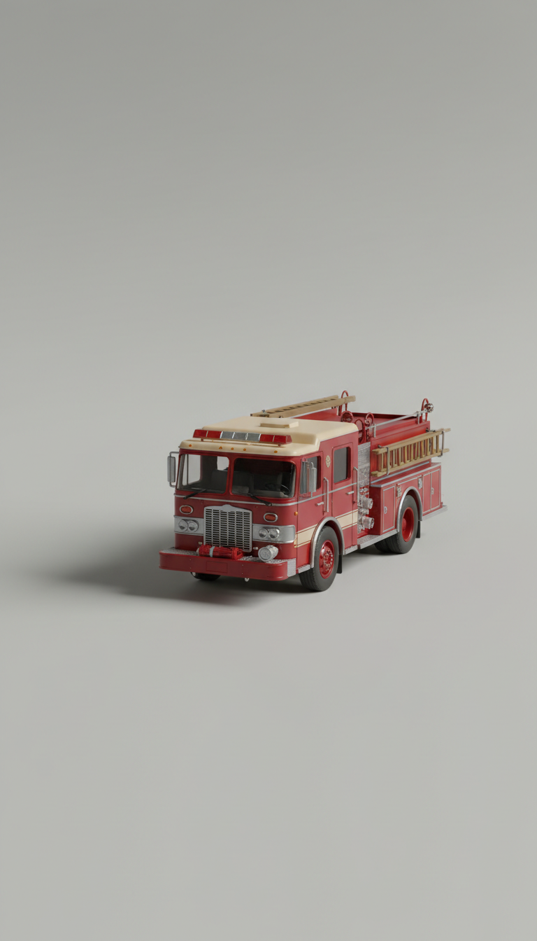 1:18 scale fire engine with operational ladders